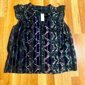 NWT Anthropologie Pilcro Ruffled Button Down Top (medium)